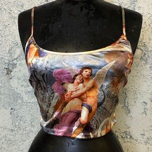 Bear Dance Artsy Print Cropped Tank